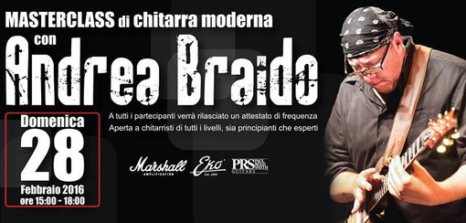 Ospedaletti: il chitarrista Andrea Braido a febbraio alla Accademia Musicale European Musicians Institute