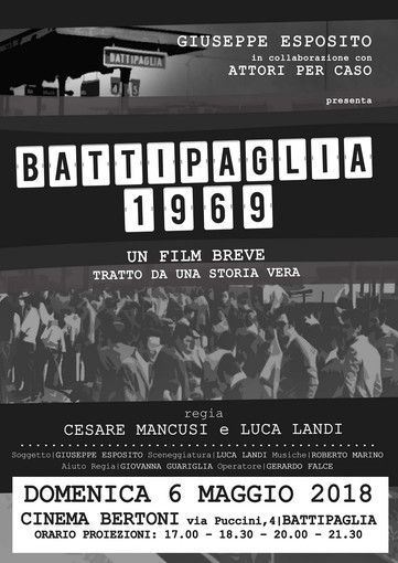 L'imperiese Stefano Simondo alla prima del film 'Battipaglia 1969' che lo vede protagonista