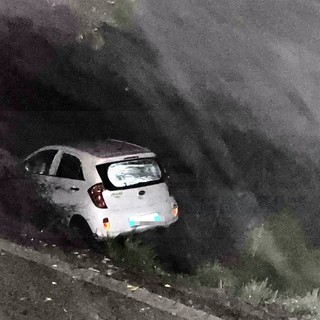 L'auto fuori strada a Seborga