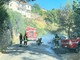 Auto in fiamme a Seborga, salvi per miracolo i passeggeri
