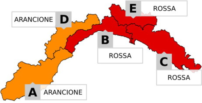 Maltempo: nuovo 'Allerta' dalle 3 di stanotte, sarà 'Arancione' per l'imperiese, si va verso la chiusura di tutte le scuole