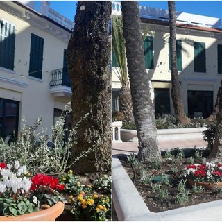 Bordighera, Ingenito: &quot;Concluso l’allestimento delle aiuole in piazza Ruffini&quot; (Foto)