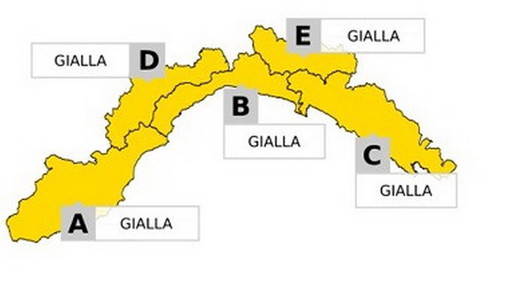 Maltempo in arrivo: allerta gialla da Arpal per la nostra provincia, dalle 6 alle 18