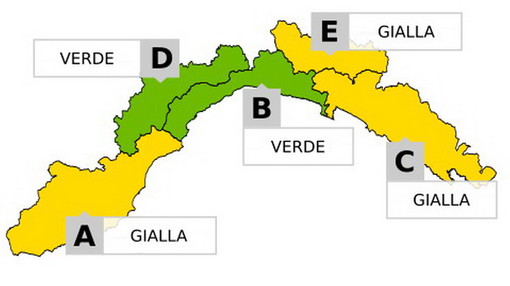 Maltempo sul Ponente: sarà un sabato da 'Allerta gialla', in arrivo precipitazioni e vento forte