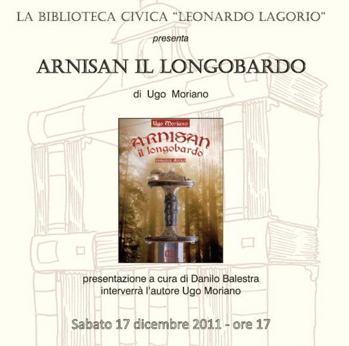 Imperia: sabato alla Biblioteca Civica la presentazione del libro 'Arnisan il Longobardo'