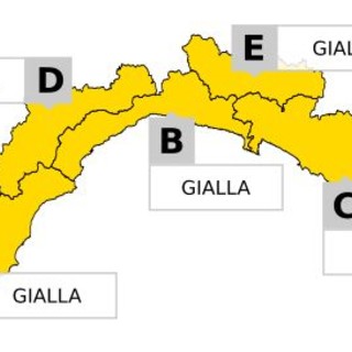 Maltempo: allerta gialla per temporali su tutta la Liguria (bacini piccoli e medi) dalle 5 alle 18 di domani