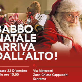 Sanremo: sabato prossimo in via Matteotti Babbo Natale scenderà dall'alto per i più piccini