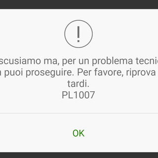 Il messaggio che appare ai clienti della San Paolo