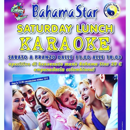 Al Bahama Star una ripartenza con la musica: da sabato 8 maggio inizia la nuova rassegna  'Saturday Lunch Karaoke'