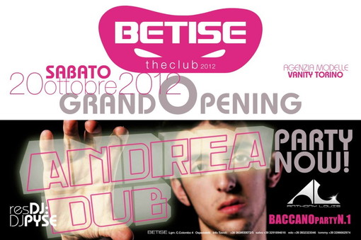 Ospedaletti. da sabato prossimo al via i 'Onenight trend party' della discoteca Betise