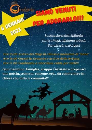 A Vallecrosia la Befana arriva all'oratorio Don Bosco, grande festa venerdì pomeriggio