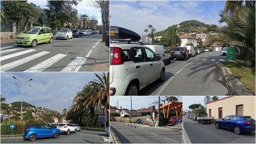 Bordighera, lavori in via Pasteur: disagi alla viabilità (Foto e video)