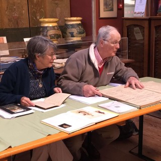 Marcus Bicknell e Valerie Lester al Museo “Clarence Bicknell” di Bordighera per la stesura della prima biografia ufficiale dello studioso