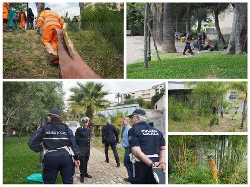 Sanremo: prima applicazione del 'Daspo Urbano', nuovo anfratto occupato dai clochard vicino alla stazione (Foto e Video)