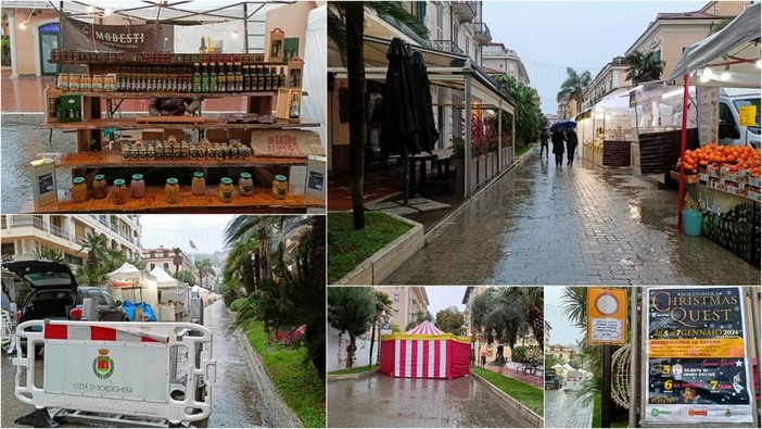 Festeggiando la Befana, il maltempo non ferma 'Bordighera Christmas Quest' in corso Italia (Foto e video)