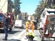 Sanremo: betoniera perde cemento in corso Cavallotti, intervento degli operai e della Municipale (Foto)