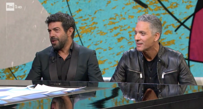 Beppe Fiorello e Pierfrancesco Favino a “Che tempo che fa”