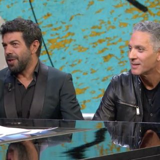 Beppe Fiorello e Pierfrancesco Favino a “Che tempo che fa”