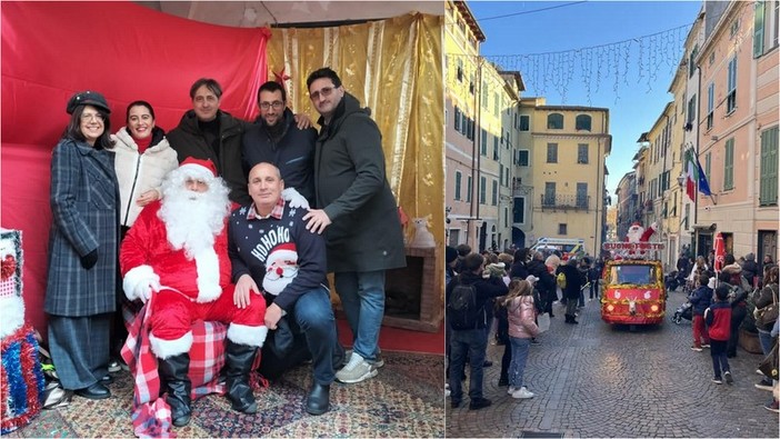 Babbo Natale arriva a Camporosso, grande festa in piazza Garibaldi (Foto)