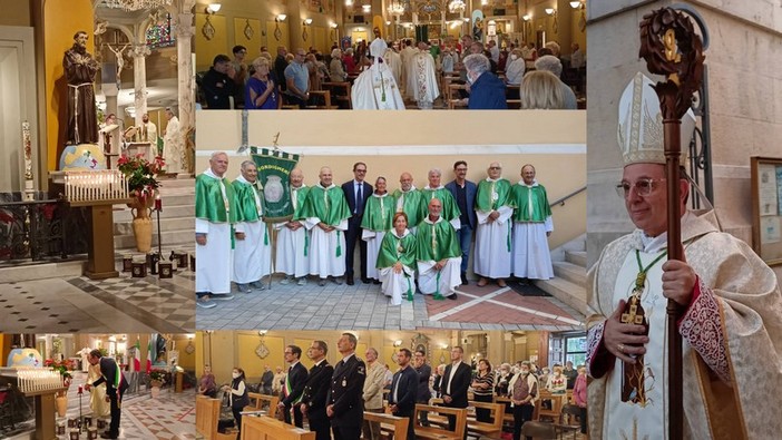 Bordighera, il vescovo Suetta: &quot;Affidare a San Francesco patrono d'Italia la nostra Patria&quot; (Foto e video)