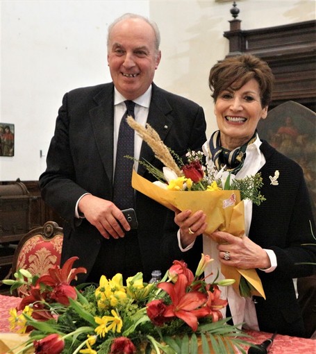 Il professor Srtefano Papetti e Barbara Ronchi della Rocca