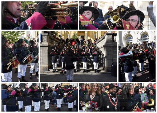 Sanremo: il fascino dei Bersaglieri incanta anche il Festival, i cappelli con le piume nelle vie della città dei fiori (Foto e Video)