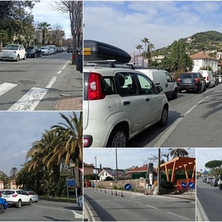 Bordighera, lavori in via Pasteur: disagi alla viabilità (Foto e video)