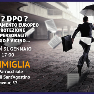 Ventimiglia: oggi pomeriggio nel salone parrocchiale di Sant'Agostino seminario sul Regolamento Europeo per la protezione dei dati personali