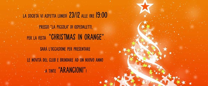 Calcio. Ospedaletti, appuntamento con 'Christmas in Orange'