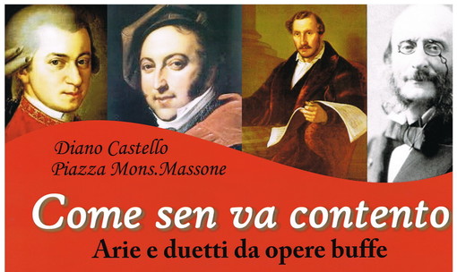 Diano Castello: domani sera in piazza Mons. Massone il concerto di arie e duetti 'Come sen va contento'