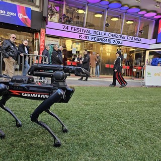 Festival di Sanremo 2024: un lungo impegno dei Carabinieri, impiegato anche il cane robot antiesplosivo