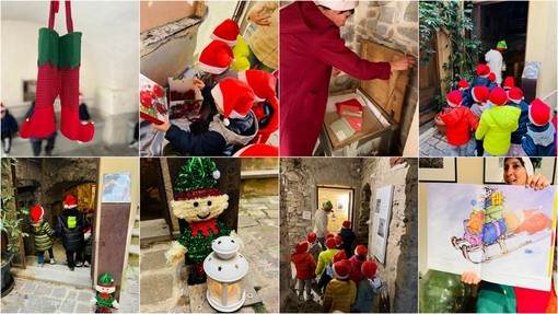 San Biagio della Cima, caccia al tesoro natalizia per i bimbi della scuola dell'infanzia (Foto)