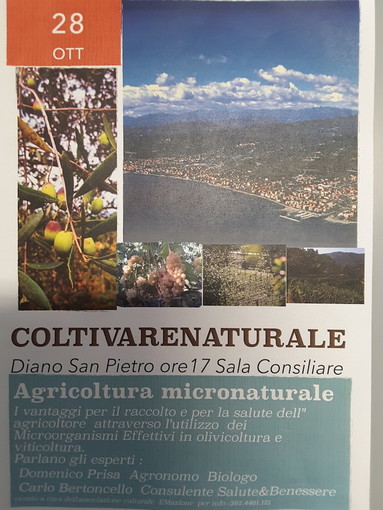 Diano San Pietro: domani pomeriggio l’incontro “Coltivarenaturale&quot;, i vantaggi dell'agricoltura micronaturale