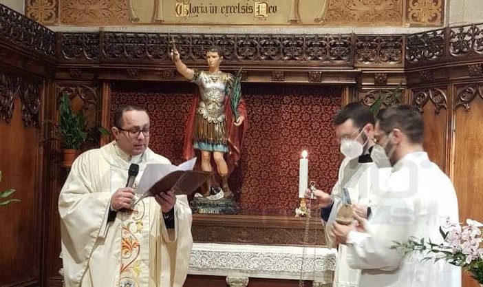 A Sanremo nella Chiesa di Tutti i Santi collocata la nuova statua di Sant'Espedito