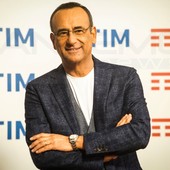 Carlo Conti nel 2017 al Festival di Sanremo