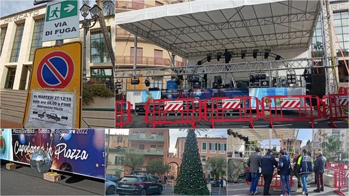 Capodanno in piazza, a Bordighera sopralluogo della commissione di vigilanza. Ingenito: &quot;Tutto è pronto per la festa di san Silvestro&quot; (Foto e video)