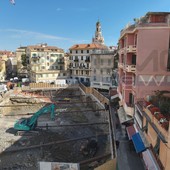 Sanremo: prosegue spedito il cantiere di piazza Eroi, crono programma rispettato e scavo a oltre 6 metri (Foto)