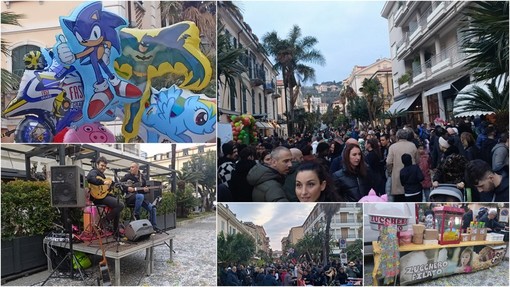 Bordighera festeggia il Carnevale: spettacoli e musica animano corso Italia (Foto e video)