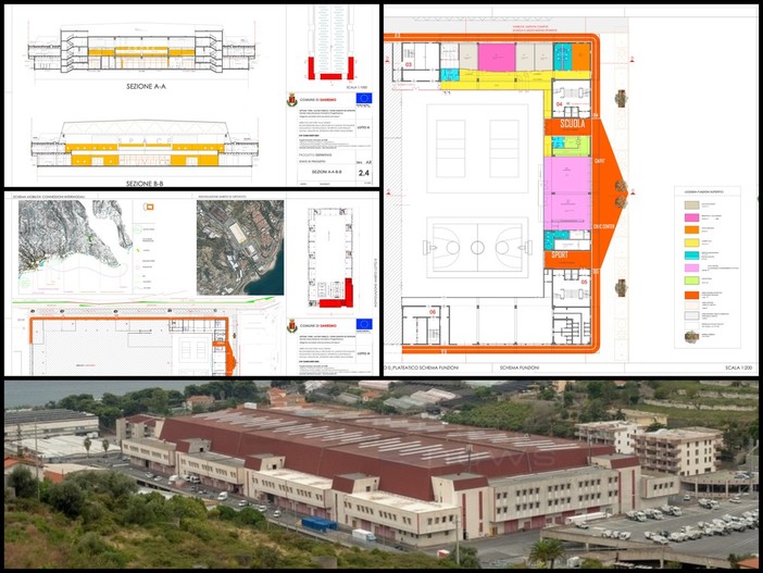 Sanremo: terzo lotto del Mercato dei Fiori, un maxi progetto da oltre 4 mila metri quadrati per 275 studenti (le immagini del progetto)