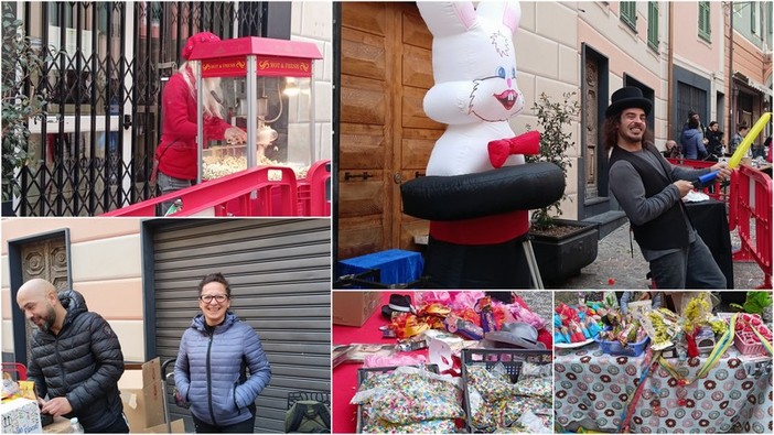Camporosso, un successo il “Carnevale dei bambini” in piazza Garibaldi (Foto e video)