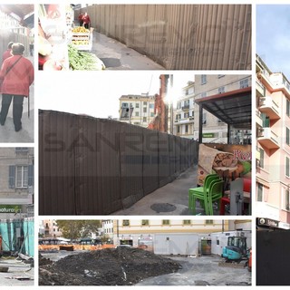 Sanremo: installati i pannelli fonoassorbenti al cantiere del park di piazza Eroi, commercianti soddisfatti (Foto)