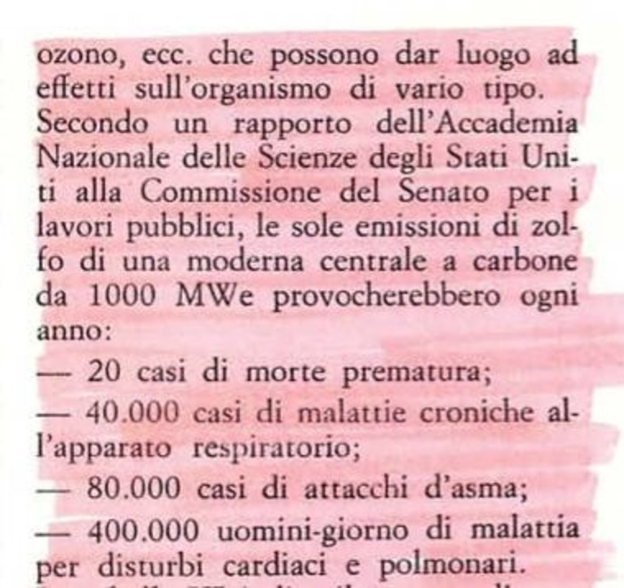 Spunta un documento CNEN (oggi Enea) del 1978: carbone peggio del nucleare