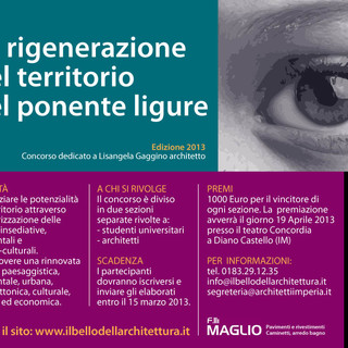 Concorso 'Il bello dell'Architettura, in palio mille euro per studenti ed architetti sul tema della rigenerazione del territorio