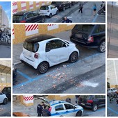 Sanremo: cadono calcinacci dal cantiere dell'hotel Europa, donna colpita e sua figlia illesa per miracolo (Foto e Video)