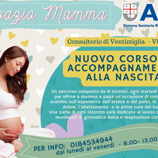 Da martedì prossimo al via a Ventimiglia i corsi di accompagnamento alla nascita