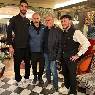 Carlo Verdone e Maccio Capatonda ospiti al ristorante Baccarà di Sanremo