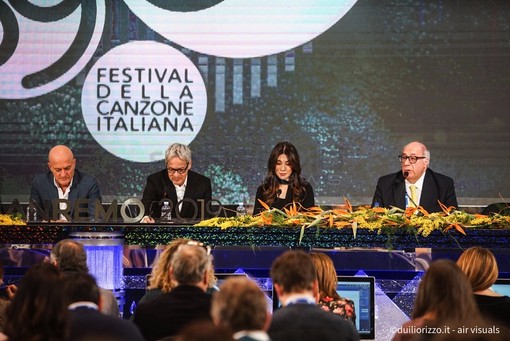 La sala stampa dell'Ariston Roof (Foto Duilio Rizzo)