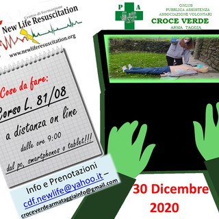 Corso di primo soccorso online con la Croce Verde Arma Taggia: ecco come partecipare