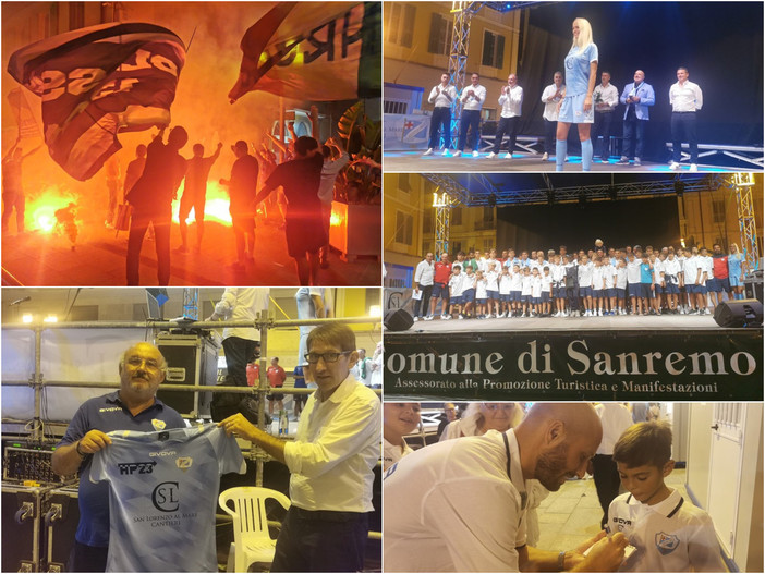 Calcio, Serie D. La Sanremese 2021/22 si presenta alla città. Le immagini della serata di gala biancoazzurra