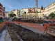 Il cantiere per il parcheggio di piazza Eroi